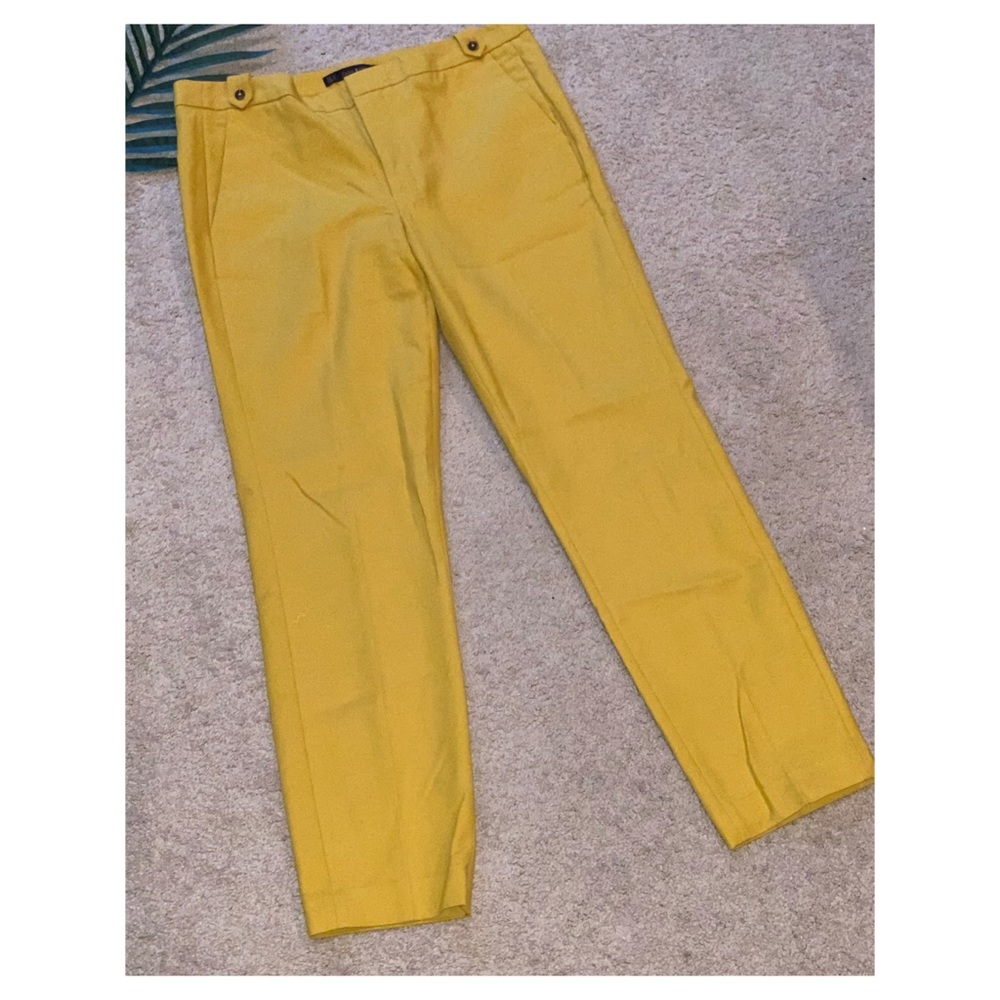 Zara basic mustard yellow ankle pants